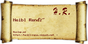 Heibl René névjegykártya